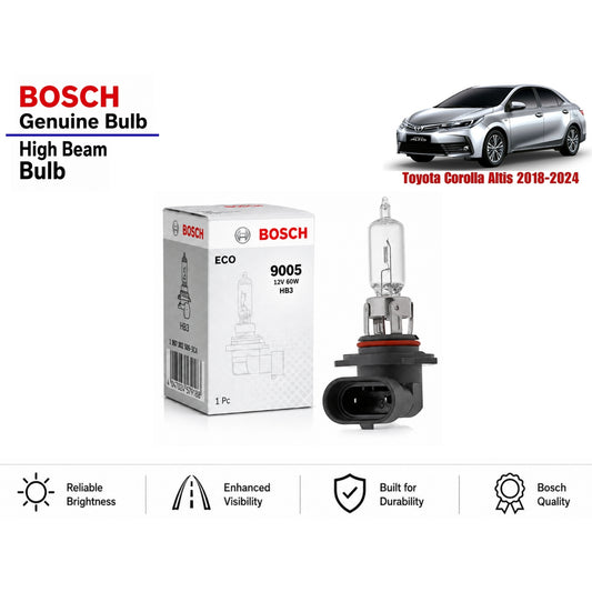 Toyota Corolla Altis 2018-2024 High Beam Headlight Bulb Bosch in Pakistan