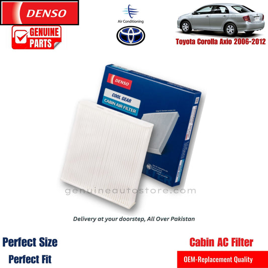 Toyota Corolla Axio 2006-2012 Denso Genuine Cabin Ac Filter in Pakistan. 100% Genuine, Reliable, Best Price, Cash on Delivery Available   