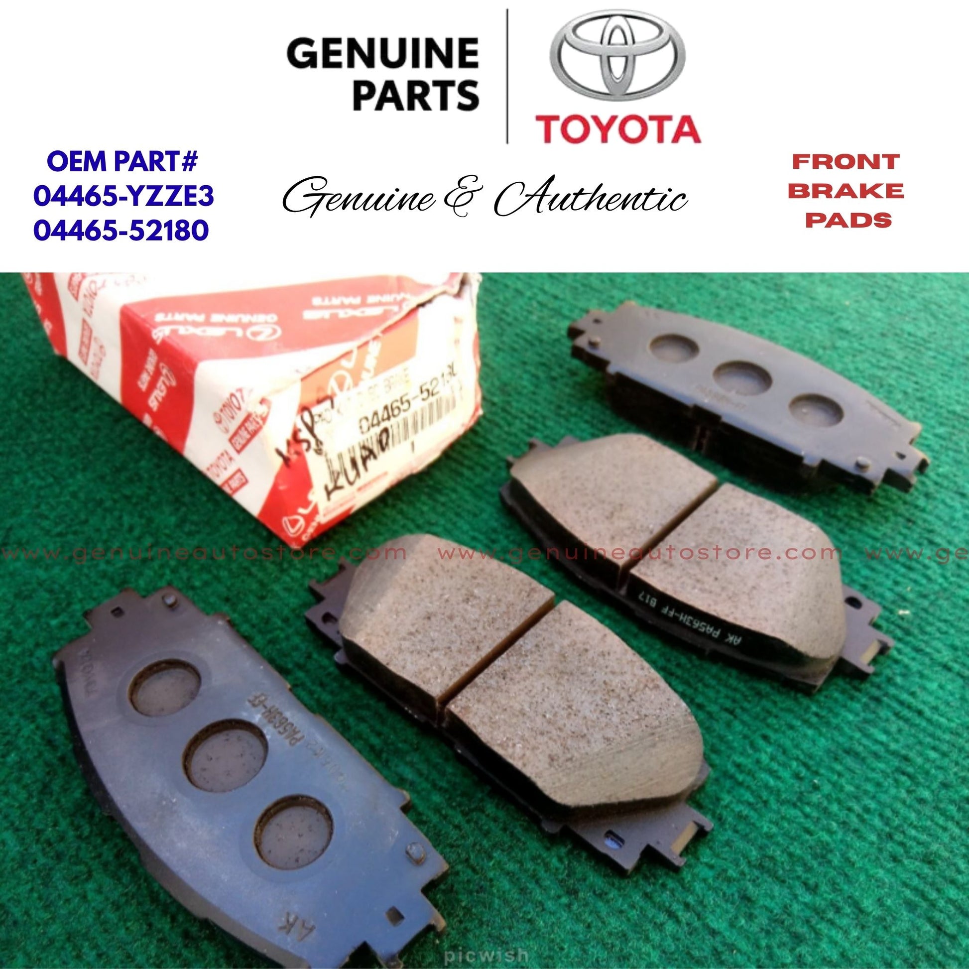 Toyota Corolla Axio 2012-2025 Genuine Front Brake Pads 04465-YZZE3 Pakistan