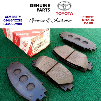 Toyota Corolla Axio 2012-2025 Genuine Front Brake Pads 04465-YZZE3 Pakistan