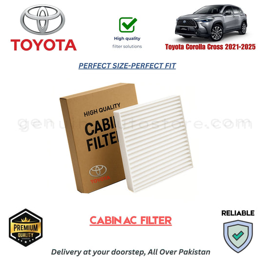 Toyota Corolla Cross 2021-2025 CABIN AC FILTER in Pakistan. 100% Genuine, Reliable, Best Price, Cash on Delivery Available 