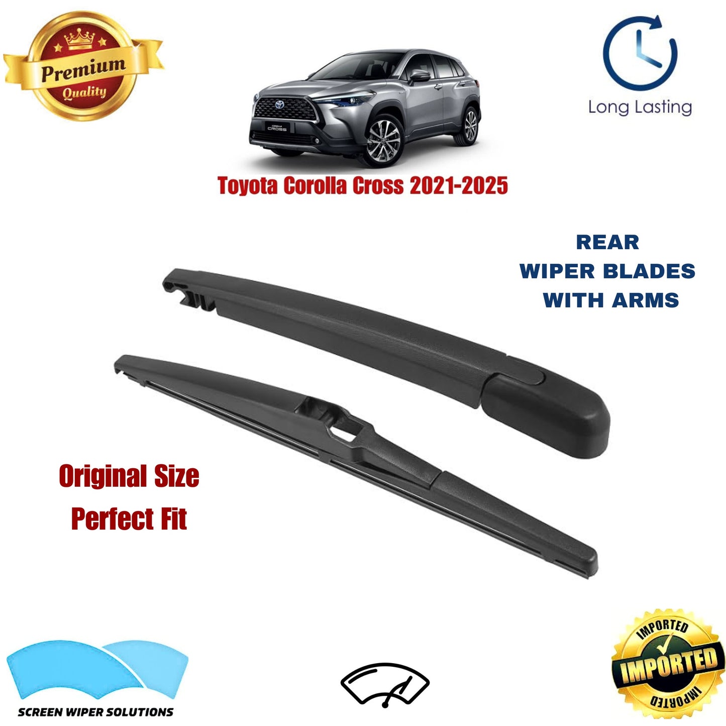 Toyota Corolla Cross 2021-2025 Rear Wiper Blade with Arm in Pakistan