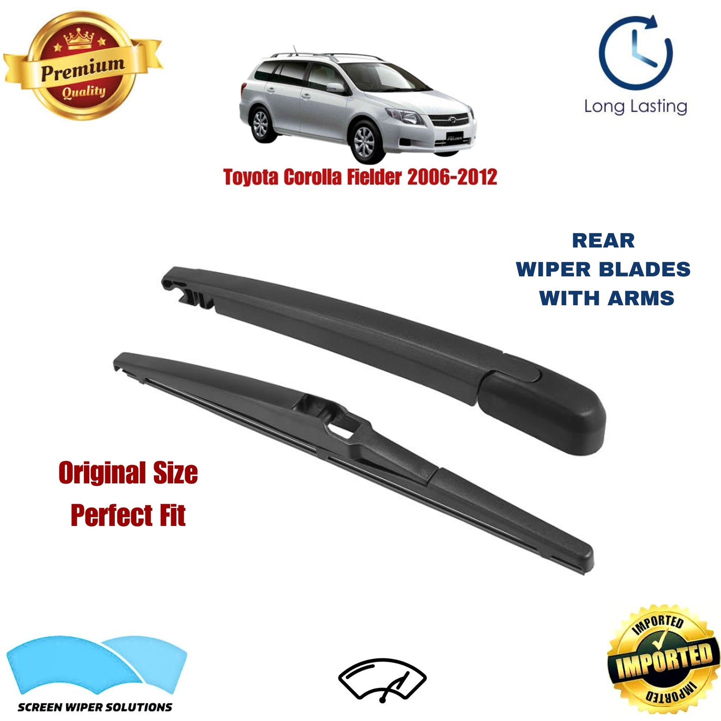 Toyota Corolla Fielder 2006-2012 Rear Wiper Blade with Arm in Pakistan