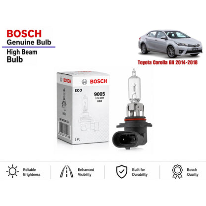 Toyota Corolla Gli 2014-2018 High Beam Headlight Bulb Bosch in Pakistan