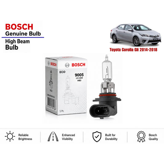 Toyota Corolla Gli 2014-2018 High Beam Headlight Bulb Bosch in Pakistan