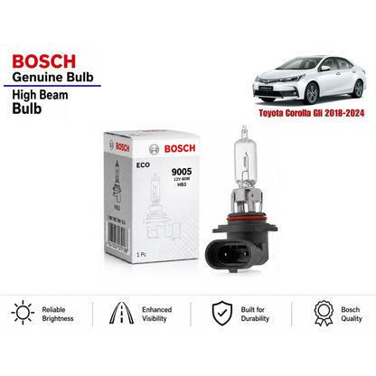 Toyota Corolla Gli 2018-2024 High Beam Headlight Bulb Bosch in Pakistan