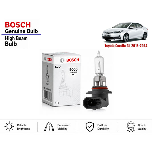 Toyota Corolla Gli 2018-2024 High Beam Headlight Bulb Bosch in Pakistan