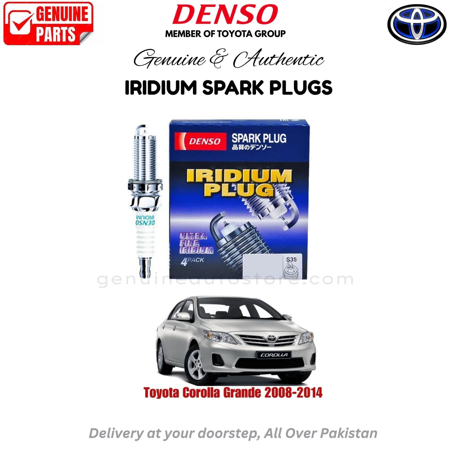 Toyota Corolla Grande 2008-2014 Denso Iridium Spark Plug in Pakistan, 100% Genuine, Reliable, Best Price, Cash on Delivery Available   
