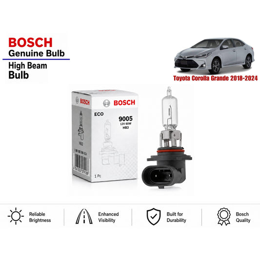 Toyota Corolla Grande 2018-2024 High Beam Headlight Bulb Bosch in Pakistan