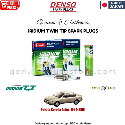 Toyota Corolla Indus 1994-2001  DENSO IRIDIUM TWIN TIP SPARK PLUG in Pakistan, 100% Genuine, Reliable, Best Price, Cash on Delivery Available    