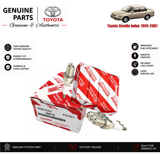 Toyota Corolla Indus 1994-2001 genuine spark plug set with authentic packaging – Genuine Auto Store Pakistan