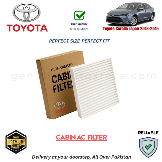 Toyota Corolla Japan 2015-2018 CABIN AC FILTER in Pakistan. 100% Genuine, Reliable, Best Price, Cash on Delivery Available 