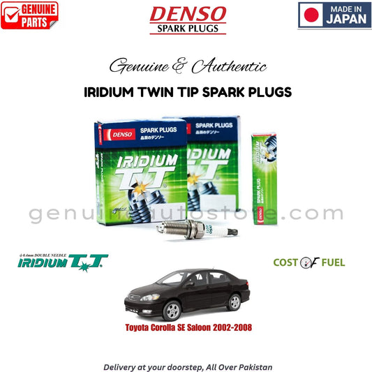 Toyota Corolla SE Saloon 2002-2008  DENSO IRIDIUM TWIN TIP SPARK PLUG in Pakistan, 100% Genuine, Reliable, Best Price, Cash on Delivery Available    
