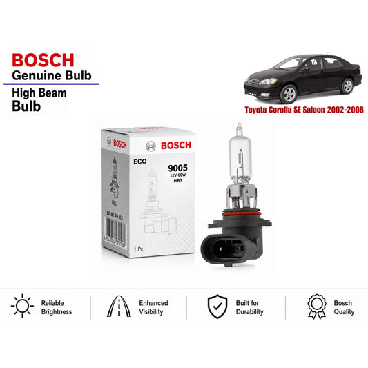Toyota Corolla Se Saloon 2002-2008 High Beam Headlight Bulb Bosch in Pakistan 