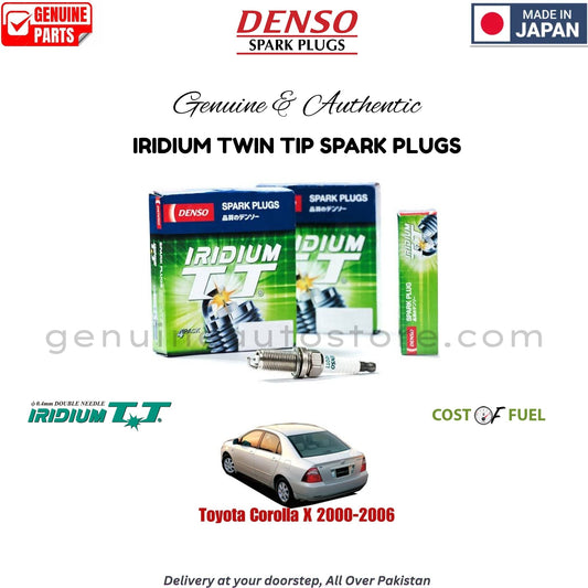Toyota Corolla X 2000-2006 DENSO IRIDIUM TWIN TIP SPARK PLUG in Pakistan, 100% Genuine, Reliable, Best Price, Cash on Delivery Available    