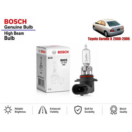 Toyota Corolla X 2000-2006 High Beam Headlight Bulb Bosch in Pakistan