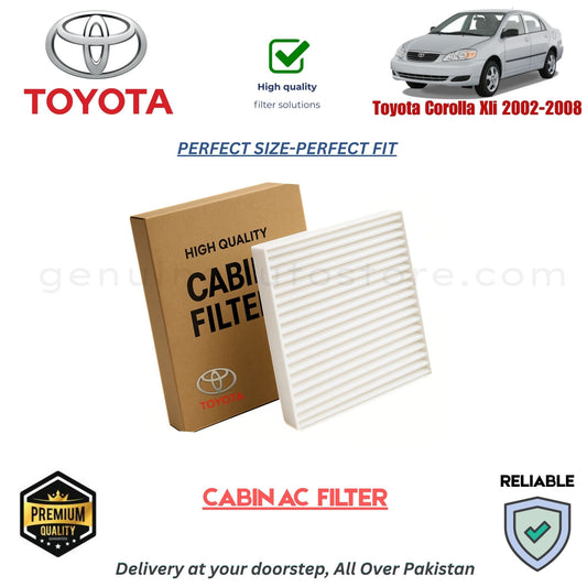 Toyota Corolla Xli 2002-2008 CABIN AC FILTER in Pakistan. 100% Genuine, Reliable, Best Price, Cash on Delivery Available 