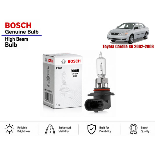 Toyota Corolla Xli 2002-2008 High Beam Headlight Bulb Bosch in Pakistan