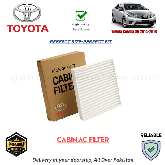 Toyota Corolla Xli 2014-2018 CABIN AC FILTER in Pakistan. 100% Genuine, Reliable, Best Price, Cash on Delivery Available 