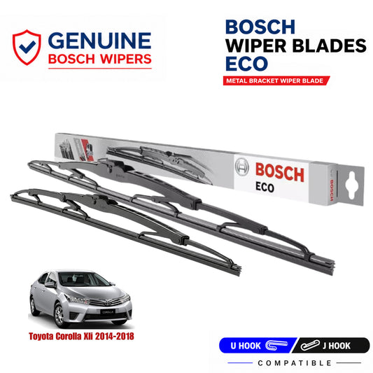 Bosch Genuine metal front wiper set for Toyota Corolla XLI 2014-2018, pair of two