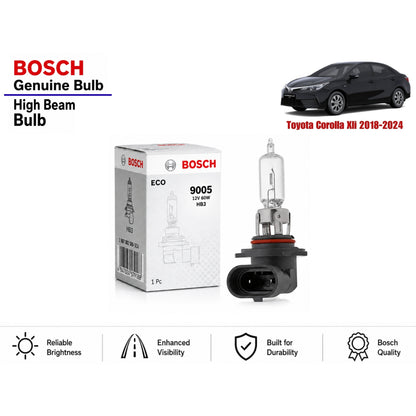 Toyota Corolla Xli 2018-2024 High Beam Headlight Bulb Bosch in Pakistan