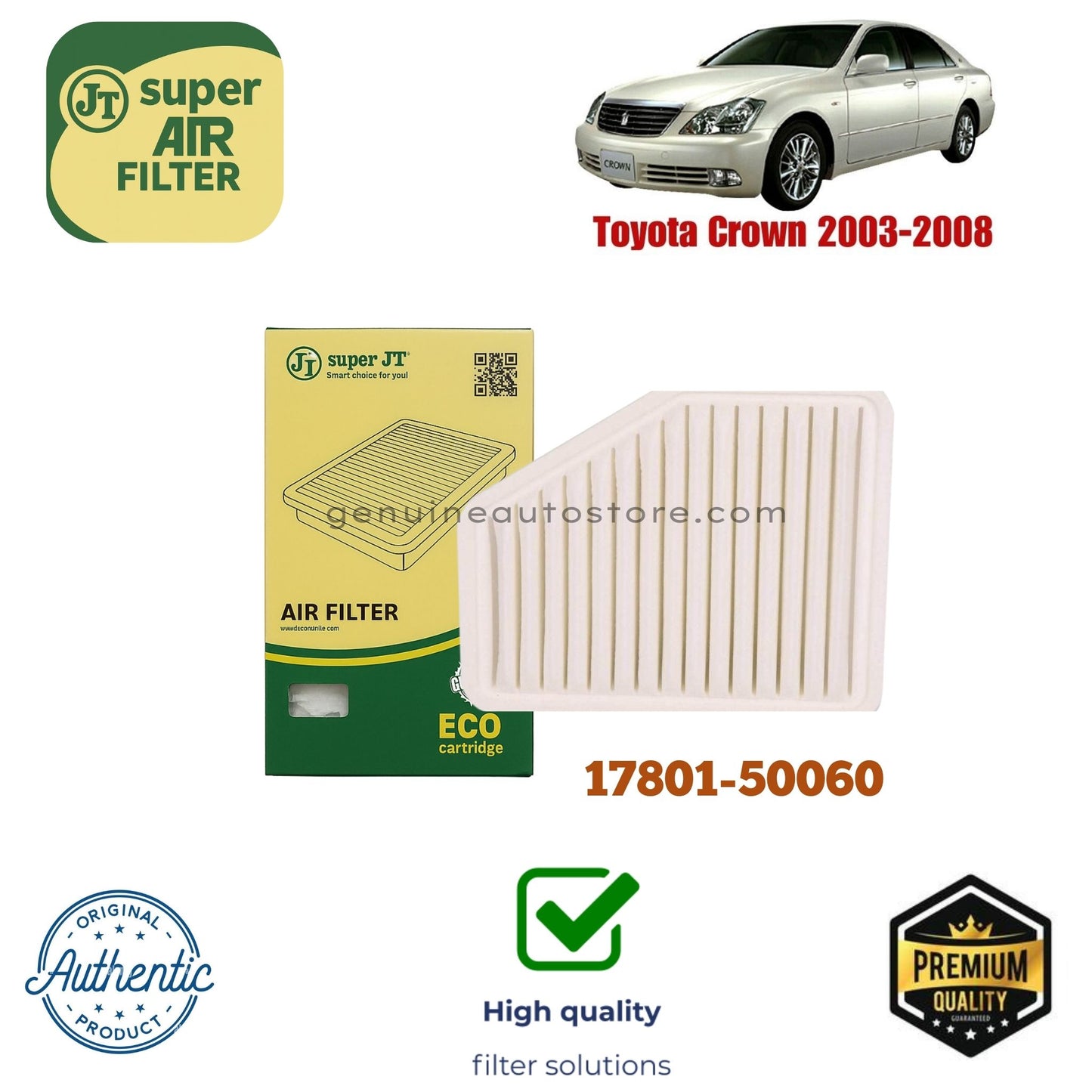 Toyota Crown 2003-2008 Air Filter Super JT 17801-50060 in Pakistan