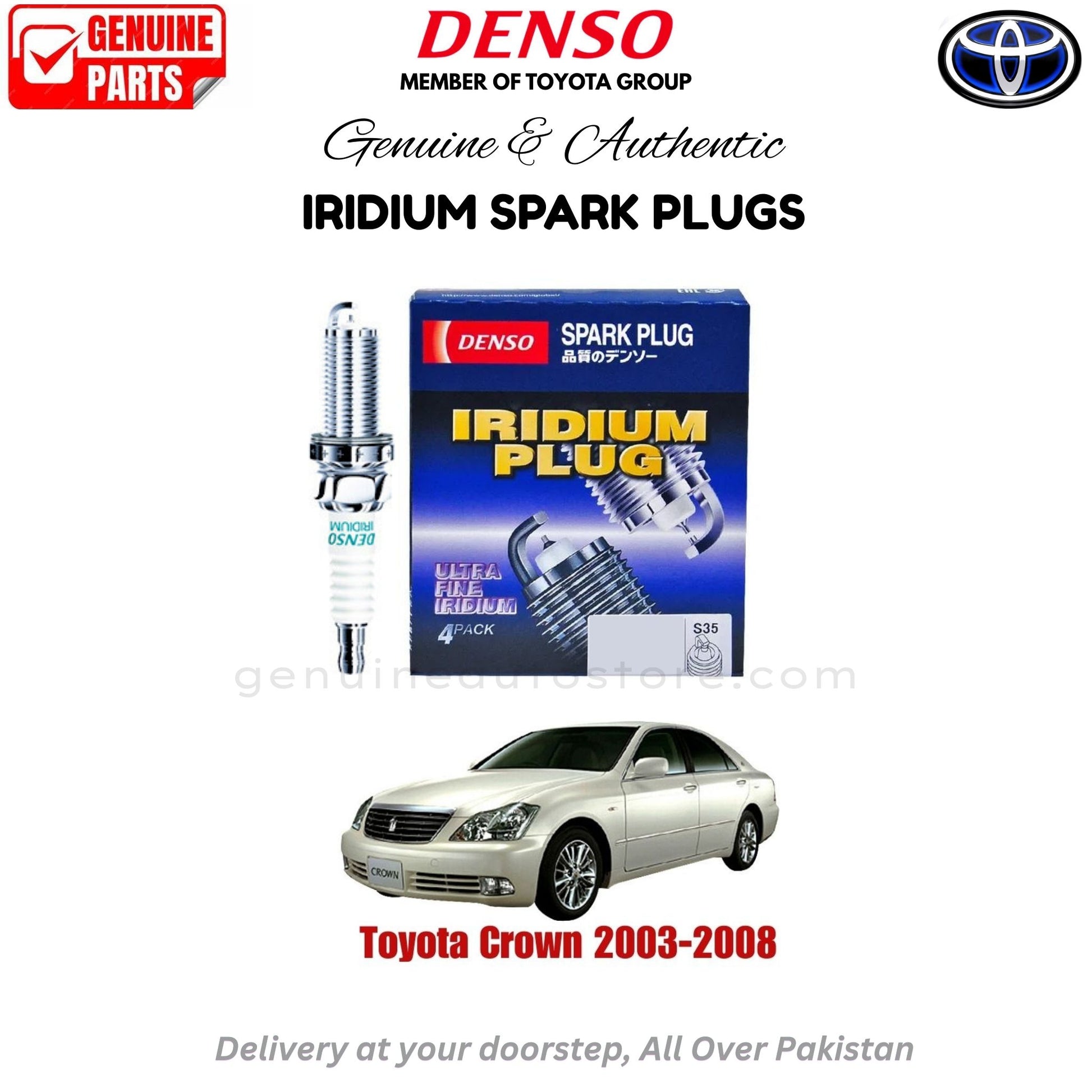 Toyota Crown 2003- 2008 Denso Iridium Spark Plug in Pakistan, 100% Genuine, Reliable, Best Price, Cash on Delivery Available   