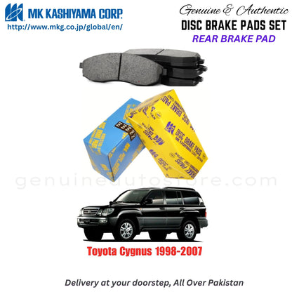 Toyota Cygnus 1998-2007 Rear Brake Pads MK Japan in Pakistan. 100% Genuine, Reliable, Best Price, Cash on Delivery Available