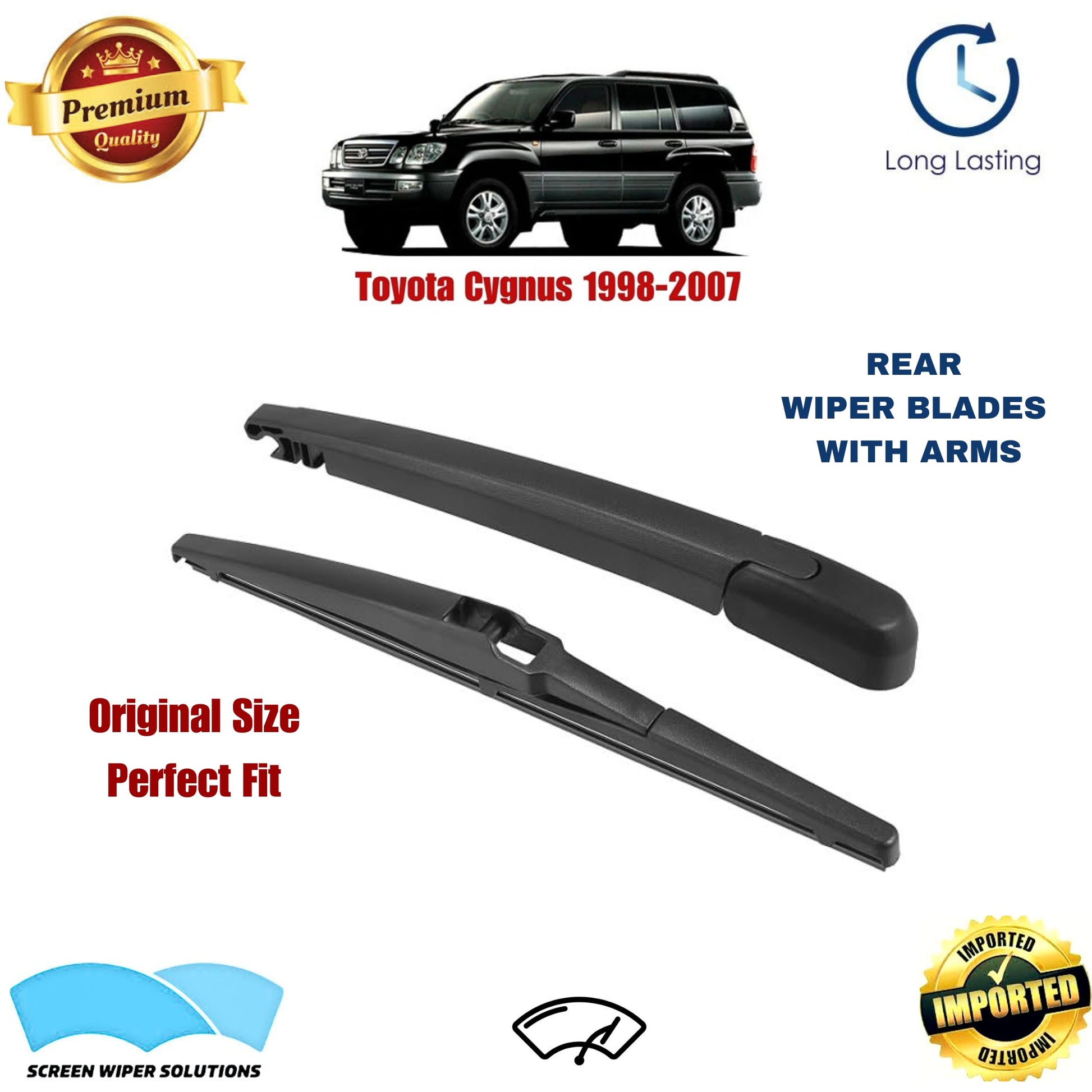Toyota Cygnus 1998-2007 Rear Wiper Blade with Arm in Pakistan