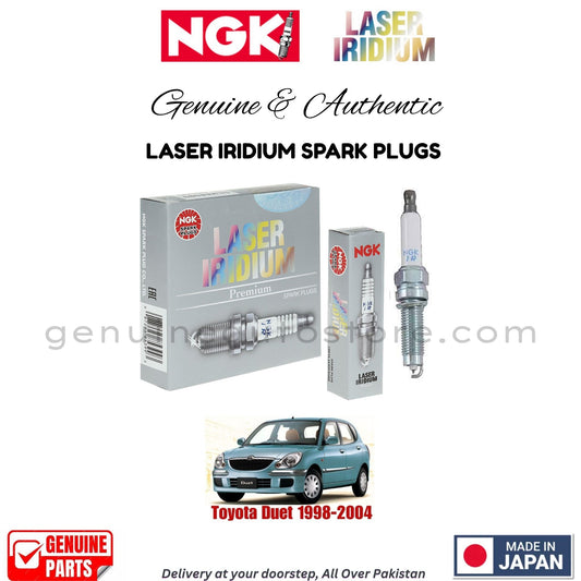 Toyota Duet 1998-2004 NGK LASER IRIDIUM SPARK PLUGS in Pakistan. 100% Genuine, Reliable, Best Price, Cash on Delivery Available