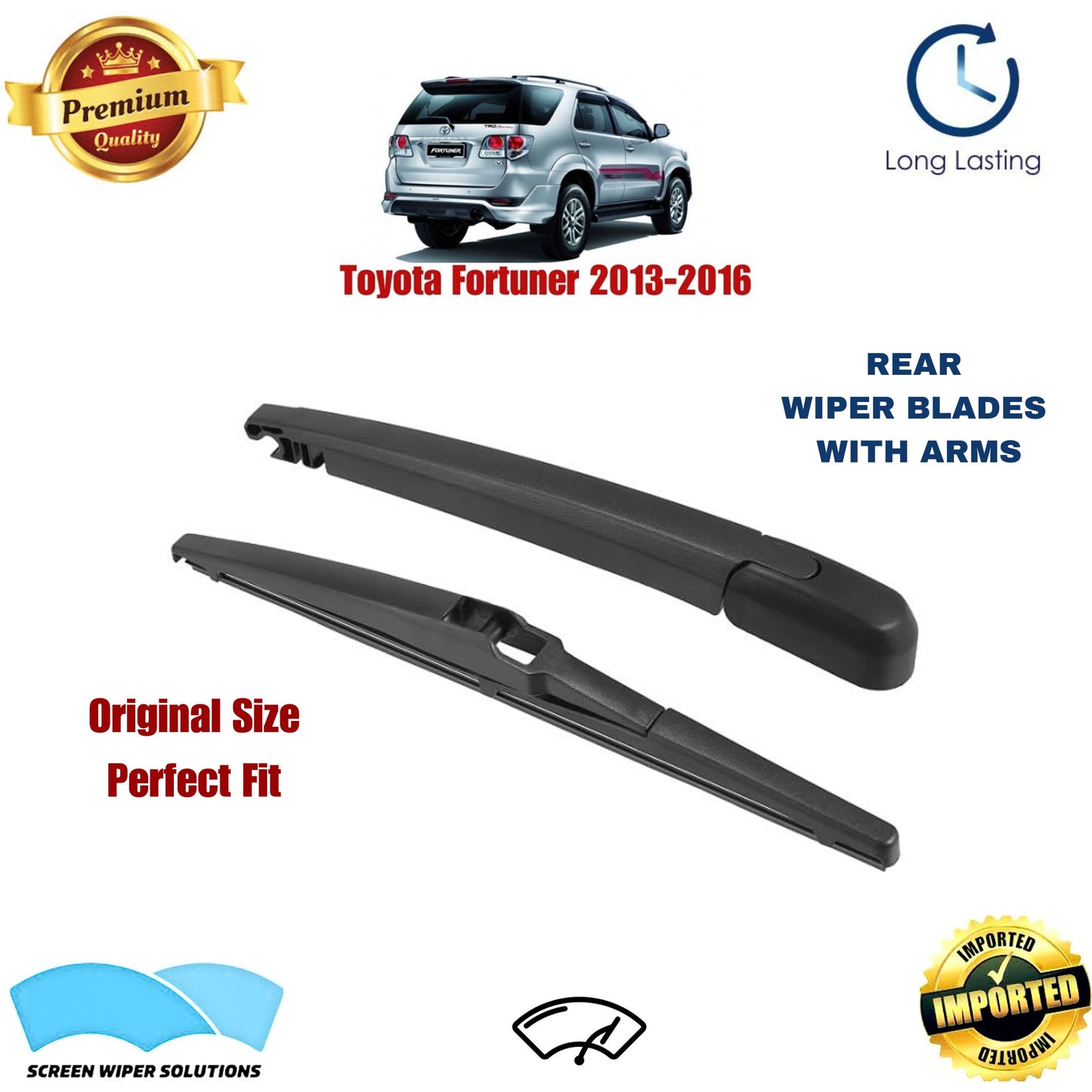 Toyota Fortuner 2013-2016 Rear Wiper Blade with Arm in Pakistan