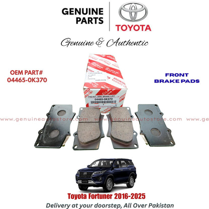 Toyota Fortuner 2016-2025 Genuine Front Brake Pads 04465-0K370 Pakistan