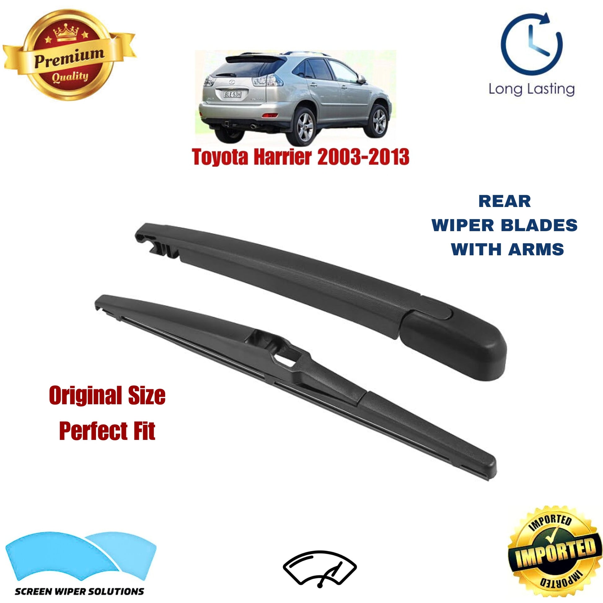 Toyota Harrier 2003-2013 Rear Wiper Blade with Arm in Pakistan