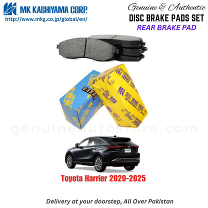 Toyota Harrier 2020-2025 Rear Brake Pads MK Japan in Pakistan. 100% Genuine, Reliable, Best Price, Cash on Delivery Available