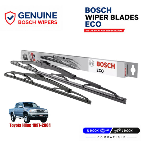 Bosch Genuine metal front wiper set for Toyota Hilux 1997-2004, pair of two