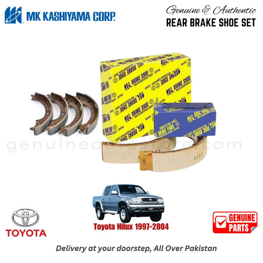 Toyota Hilux 1997-2004 MK JAPAN REAR BRAKE SHOE SET in Pakistan. 100% Genuine, Reliable, Best Price, Cash on Delivery Available