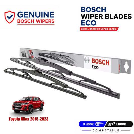 Bosch Genuine metal front wiper set for Toyota Hilux 2015-2023, pair of two