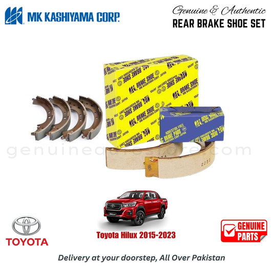 Toyota Hilux 2015-2023 MK JAPAN REAR BRAKE SHOE SET in Pakistan. 100% Genuine, Reliable, Best Price, Cash on Delivery Available