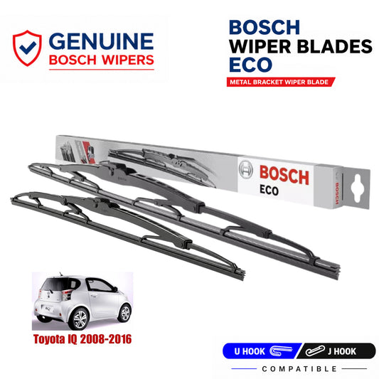 Bosch Genuine metal front wiper set for Toyota IQ 2008-2016, pair of two