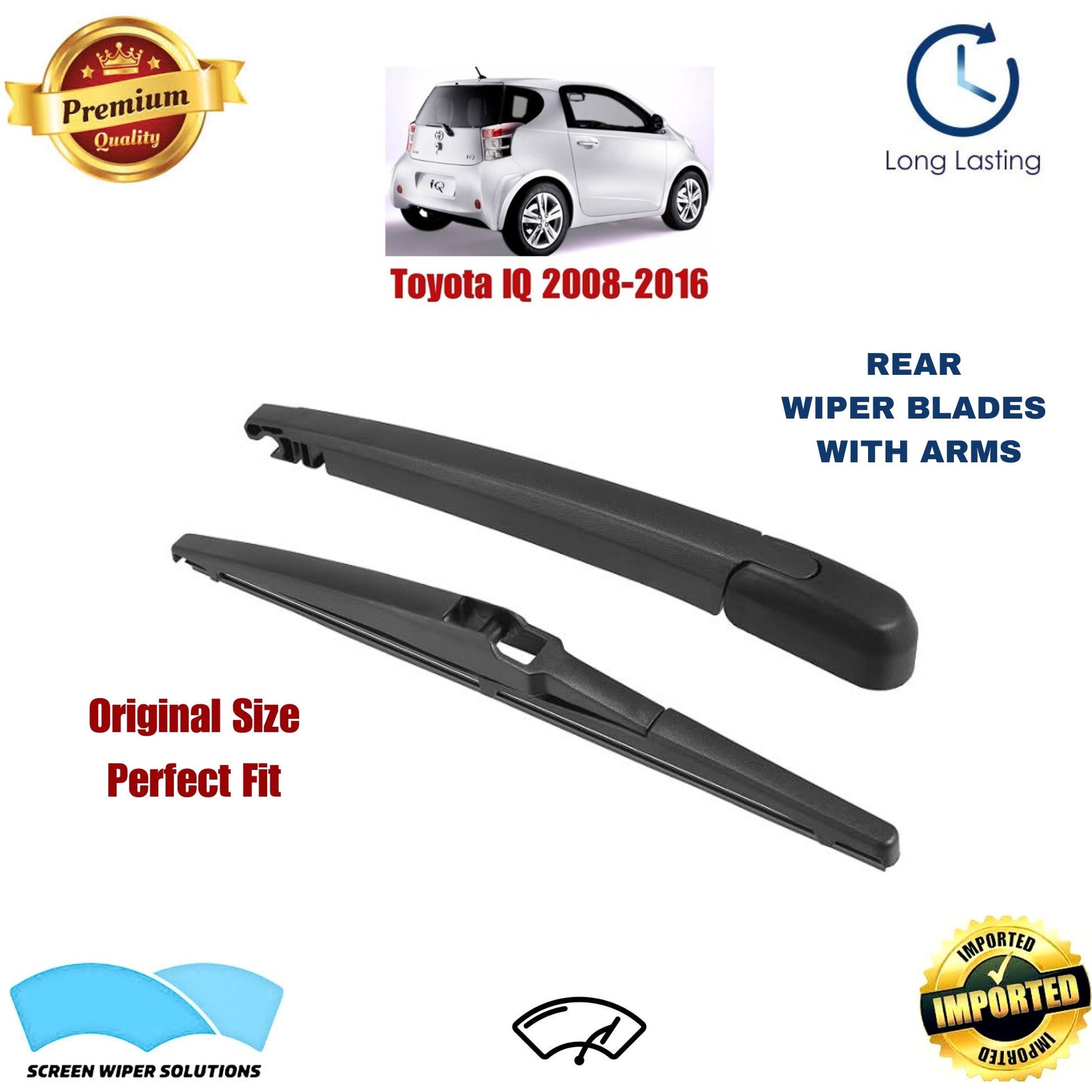 Toyota IQ 2008-2016 Rear Wiper Blade with Arm in Pakistan