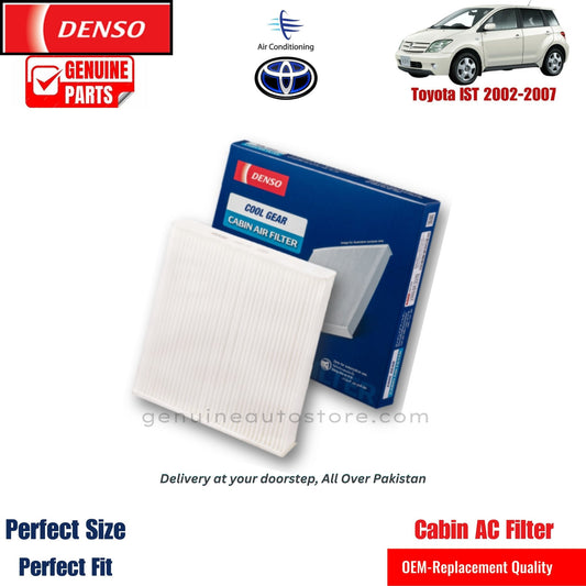 Toyota IST 2002- 2007  Denso Genuine Cabin Ac Filter in Pakistan. 100% Genuine, Reliable, Best Price, Cash on Delivery Available   