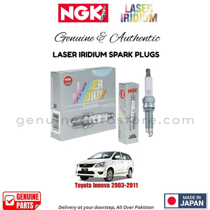 Toyota Innova 2003-2011 NGK LASER IRIDIUM SPARK PLUGS in Pakistan. 100% Genuine, Reliable, Best Price, Cash on Delivery Available