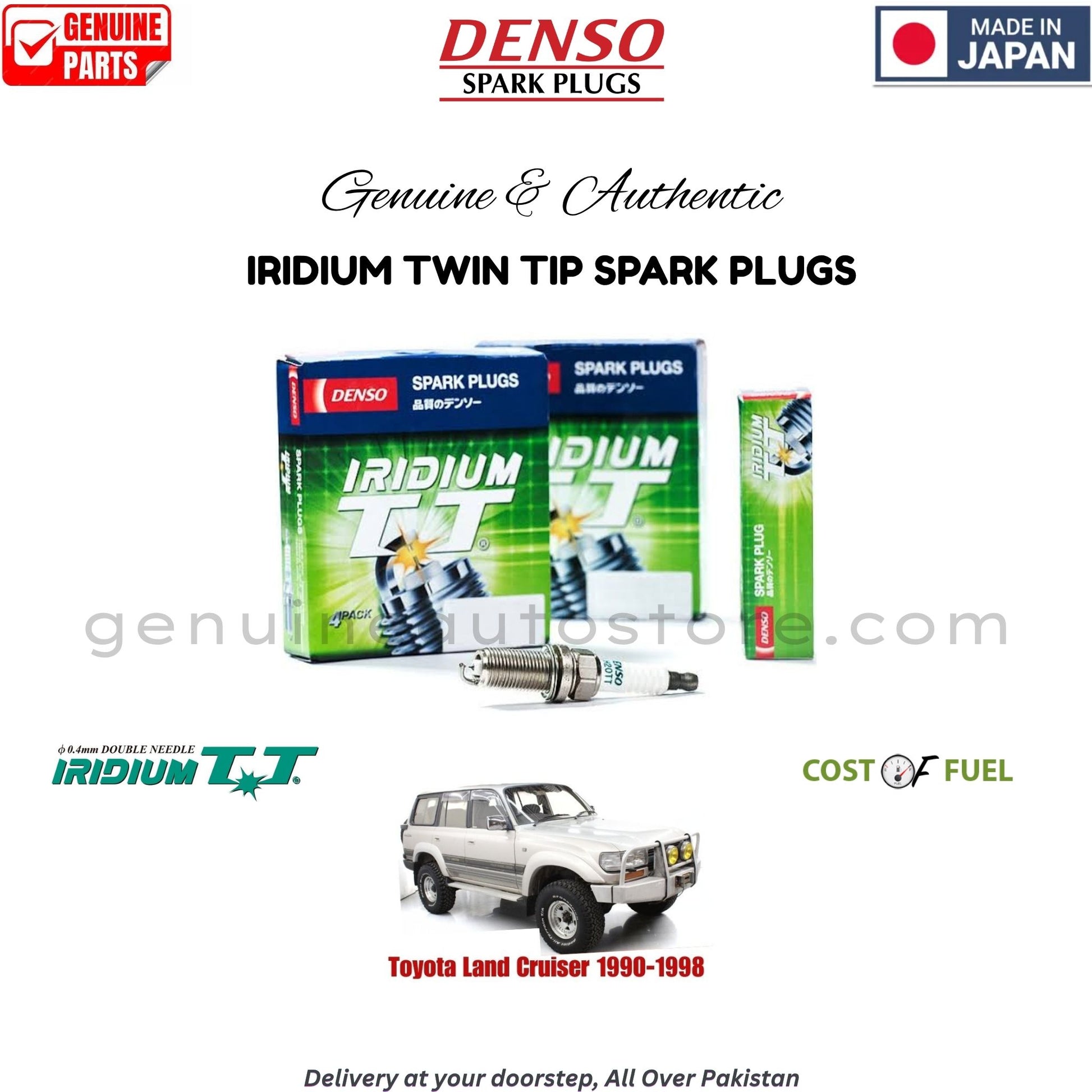Toyota Land Cruiser 1990-1998 DENSO IRIDIUM TWIN TIP SPARK PLUG in Pakistan, 100% Genuine, Reliable, Best Price, Cash on Delivery Available    
