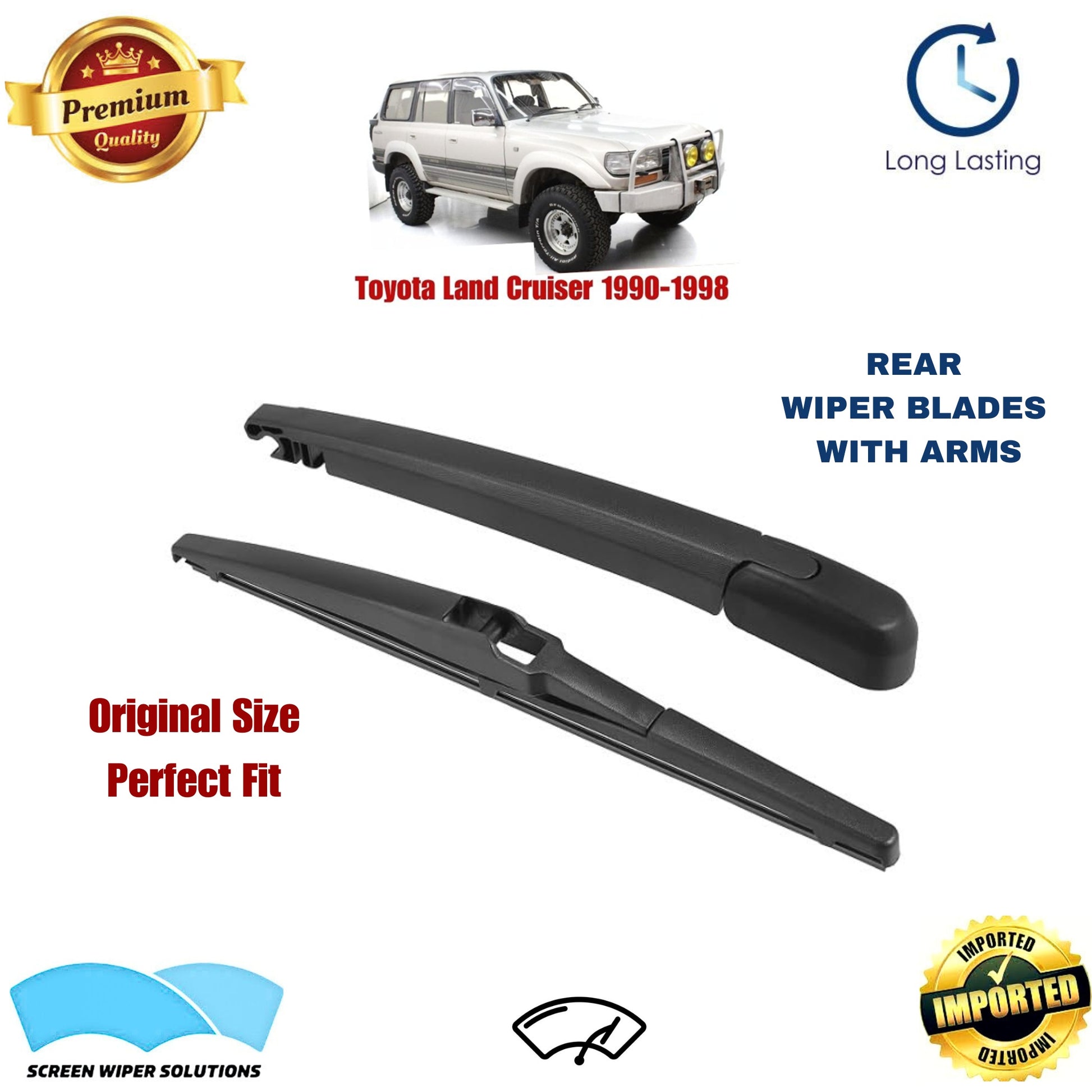 Toyota Land Cruiser 1990-1998 Rear Wiper Blade with Arm in Pakistan