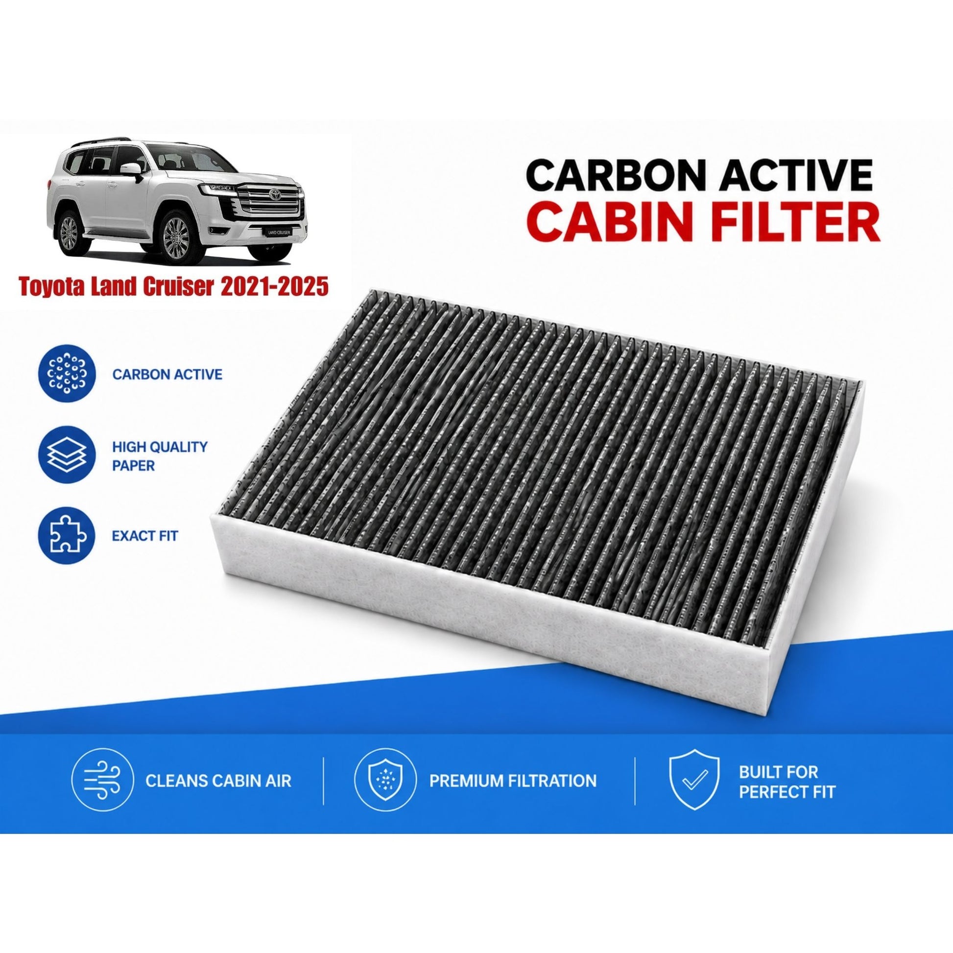 Toyota Land Cruiser 2021-2025 Cabin Filter Carbon Active  in Pakistan