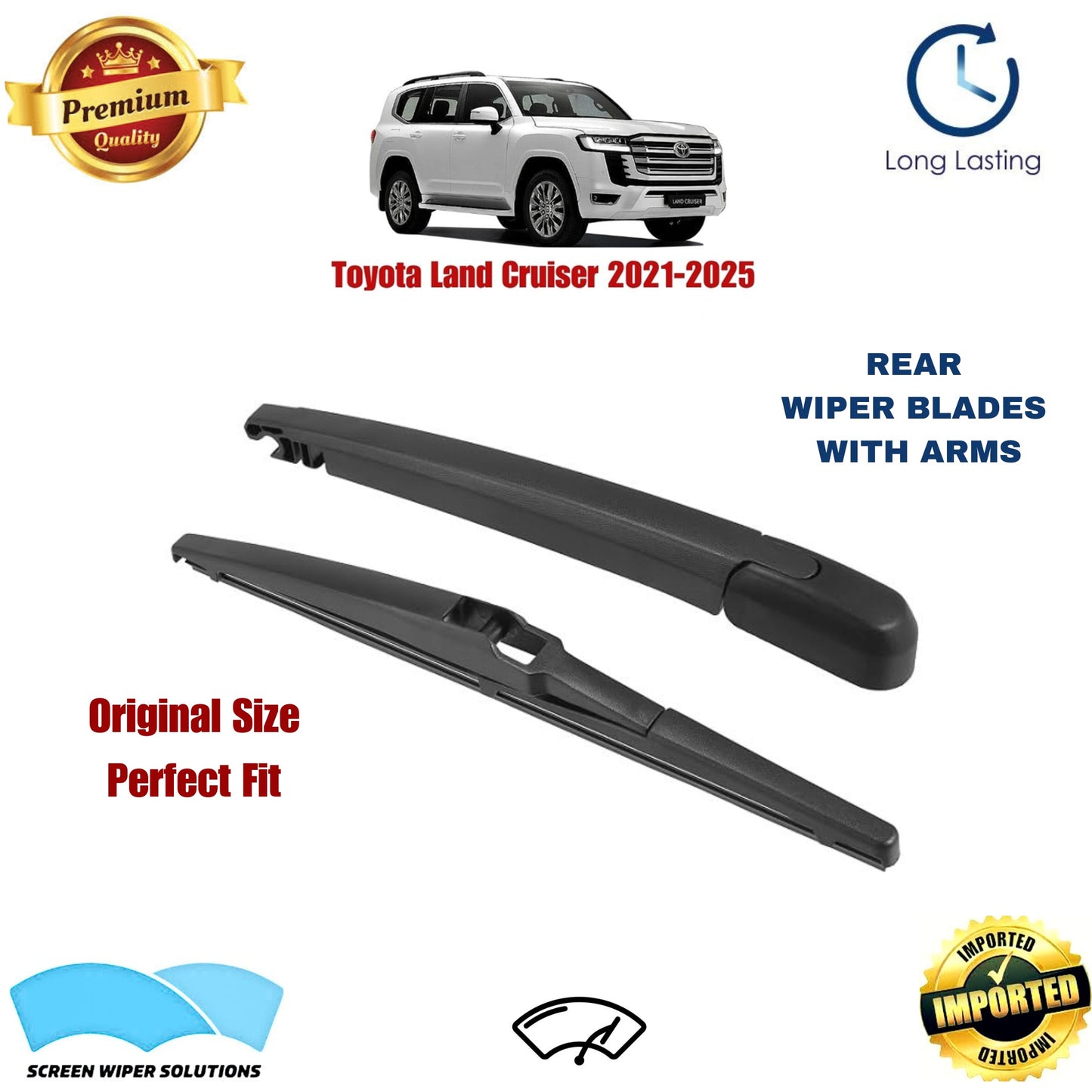 Toyota Land Cruiser 2021-2025 Rear Wiper Blade with Arm in Pakistan