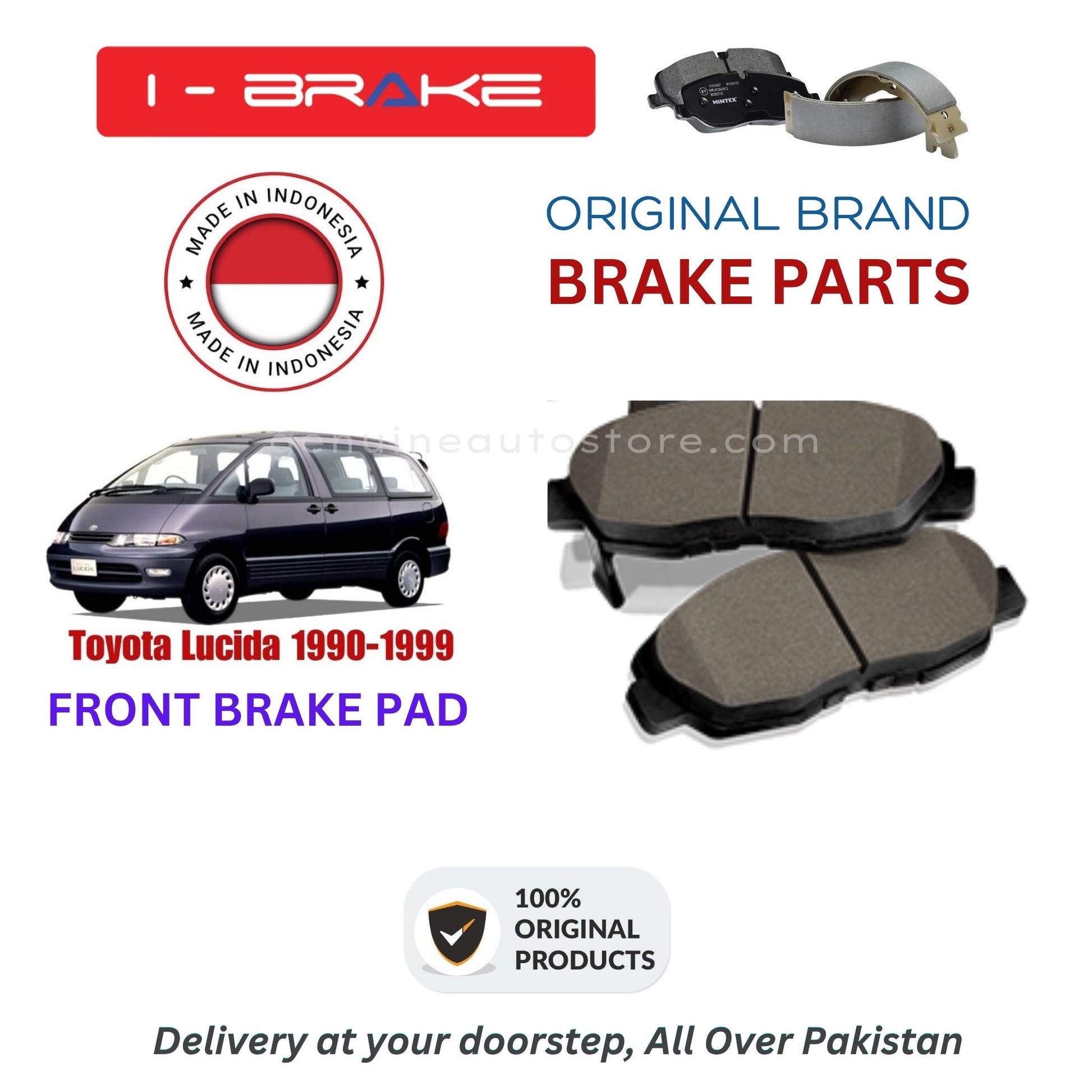 Toyota Lucida 1990-1999 Front Brake Pads iBrake Indonesia Genuine