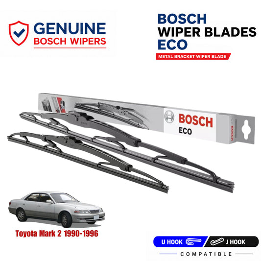 Bosch Genuine metal front wiper set for Toyota Mark 2 1990-1996, pair of two