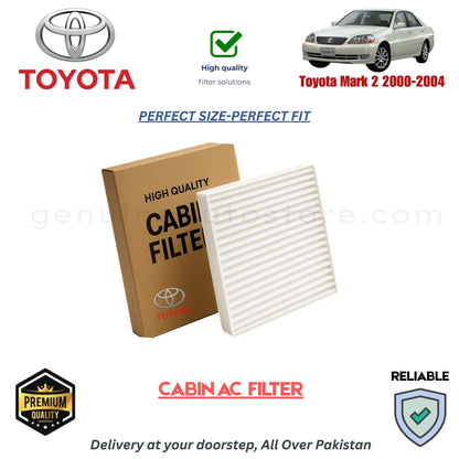 Toyota Mark 2 2000-2004 CABIN AC FILTER in Pakistan. 100% Genuine, Reliable, Best Price, Cash on Delivery Available 