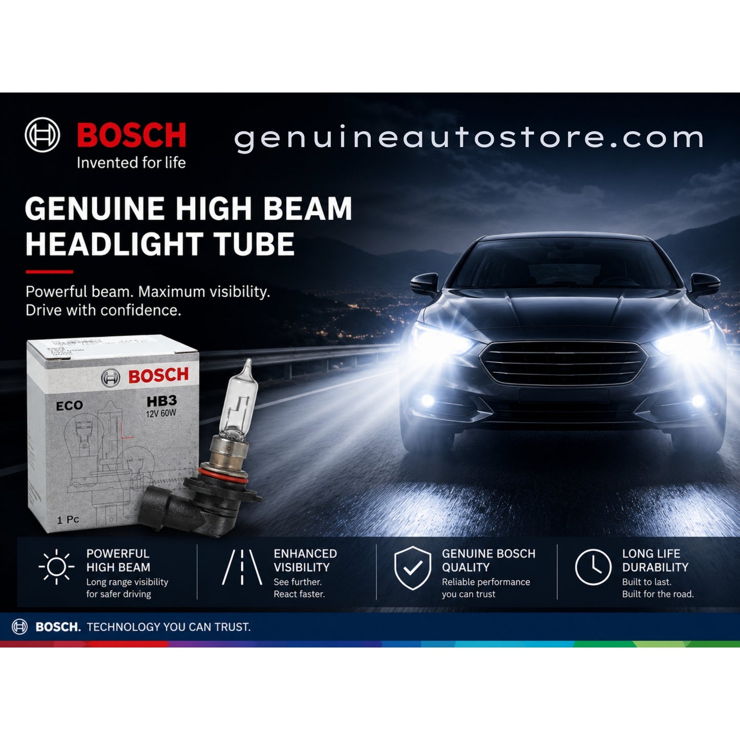 Toyota Mark 2 2000-2004 High Beam Headlight Bulb Bosch in Pakistan